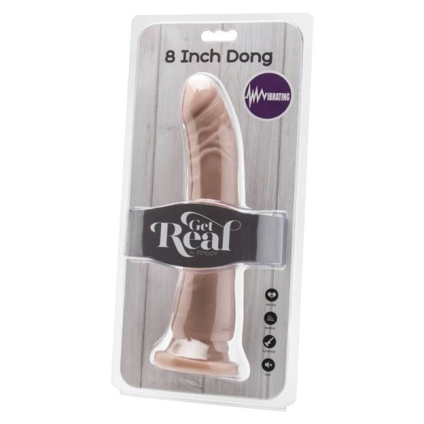 GET REAL - DONG 20.5 CM VIBRADOR PIEL GET REAL - Control remoto