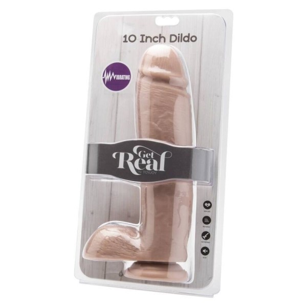 GET REAL - DILDO DE 25,5 CM CON PERLAS VIBRADORAS GET REAL SKIN