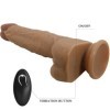PRETTY LOVE - GODE EN SILICONE JONATHAN 3 VIBRATIONS + 3 MESURES DINSERTION TÉLÉCOMMANDE 21 CM PRETTY LOVE HIGH GRADE