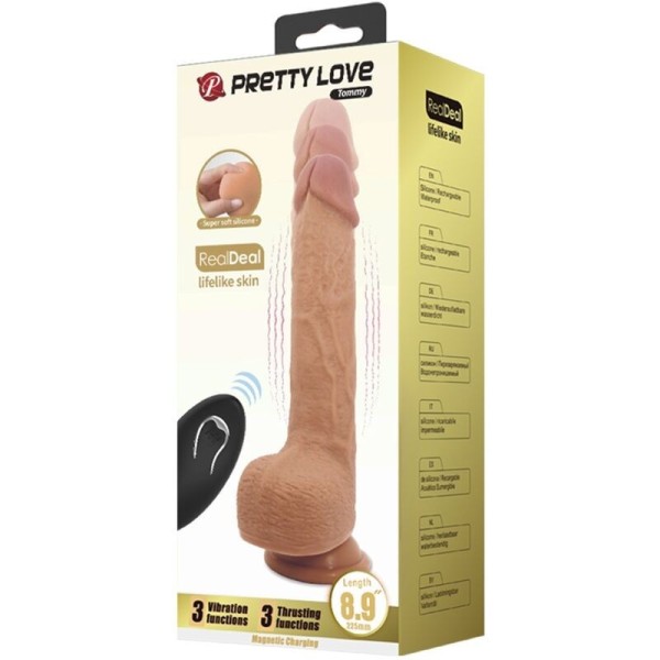 PRETTY LOVE - VIBRATEUR GODE RÉALISTE TOMMY 22.5 CM PRETTY LOVE FLIRTATION