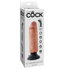 KING COCK - GODE VIBRATEUR 15.24 CM NATUREL KING COCK