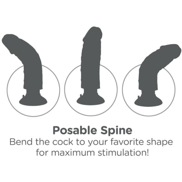 KING COCK - GODE VIBRATEUR 15.24 CM NATUREL KING COCK