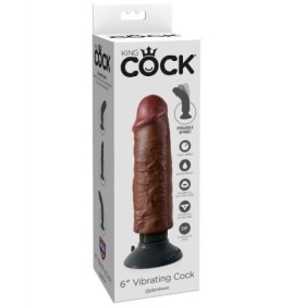 KING COCK - BITE VIBRANTE MARRON 15,24 CM KING COCK
