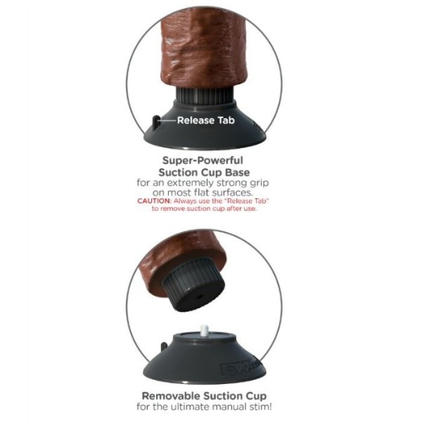 KING COCK - POLLA VIBRADORA MARRÓN 15,24 CM KING COCK