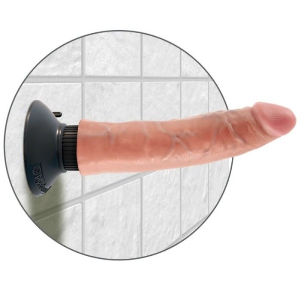 KING COCK - GODE VIBRATEUR 17.78 CM NATUREL KING COCK