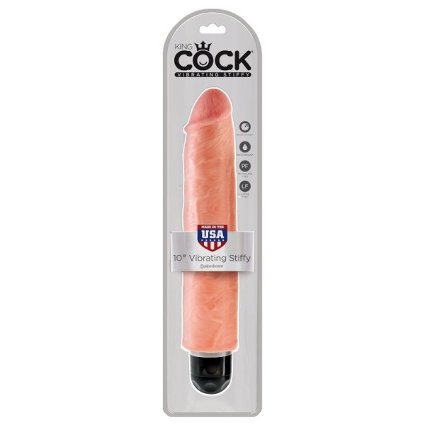 KING COCK - VIBRATEUR RIGIDE RÉALISTE 25.4 CM NATUREL KING COCK