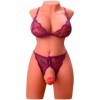 MIAH LADY BOY TORSE FÉMININ AVEC GODE AVEC VIBRATION ET POUSSÉE 55 CM XISE
