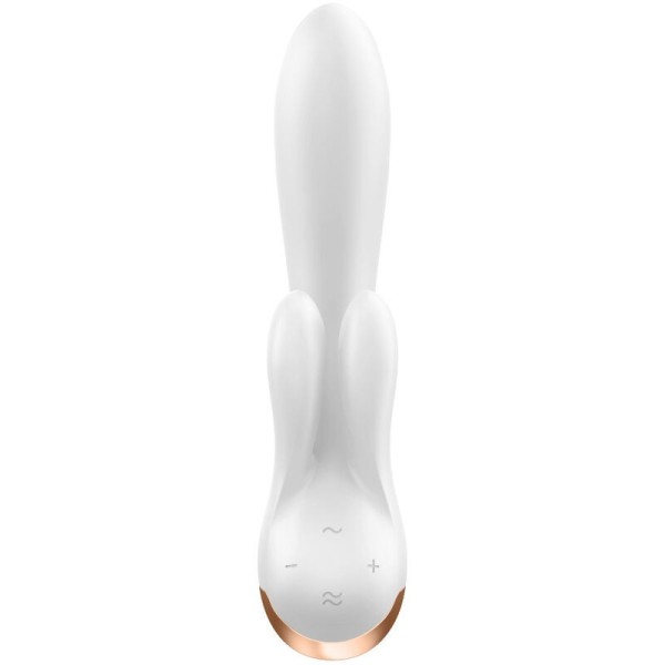 SATISFYER - APPLICATION VIBRATEUR DOUBLE FLEX BLANC SATISFYER CONNECT