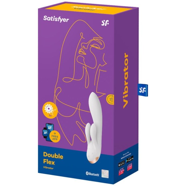 SATISFYER - APLICACIÓN VIBRADOR SATISFYER CONNECT DOBLE FLEX BLAN