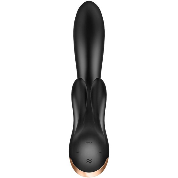 SATISFYER - APPLICATION VIBRATEUR DOUBLE FLEX NOIR SATISFYER CONNECT