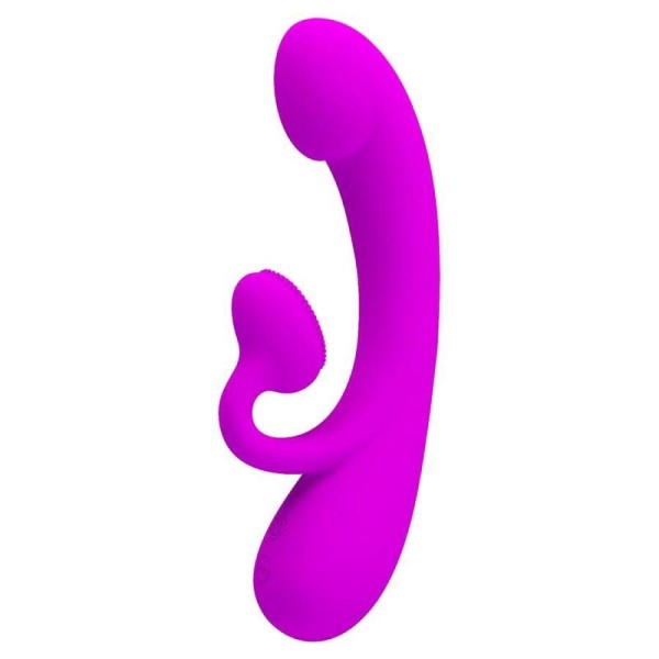 PRETTY LOVE - VIBRATEUR SINCÈRE ET ONDES STIMULANTES CLITORIDIENNES SILICONE VIOLET PRETTY LOVE