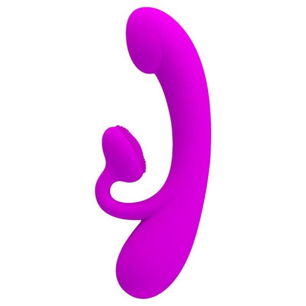 PRETTY LOVE - VIBRATEUR SINCÈRE ET ONDES STIMULANTES CLITORIDIENNES SILICONE VIOLET PRETTY LOVE