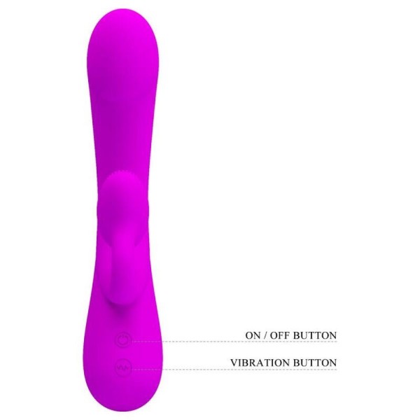 PRETTY LOVE - VIBRATEUR SINCÈRE ET ONDES STIMULANTES CLITORIDIENNES SILICONE VIOLET PRETTY LOVE