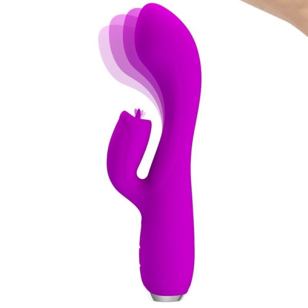 PRETTY LOVE - VIBRATEUR LAPIN RECHARGEABLE GLORIA IMPERMÉABLE VIOLET PRETTY LOVE C-TYPE