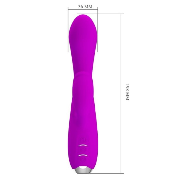 PRETTY LOVE - GLORIA VIBRADOR CONEJO RECARGABLE IMPERMEABLE MORAD