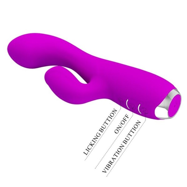 PRETTY LOVE - GLORIA VIBRADOR CONEJO RECARGABLE IMPERMEABLE MORAD
