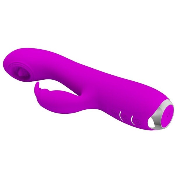 PRETTY LOVE - VIBRATEUR RECHARGEABLE RACHEL AVEC ONDES STIMULANTES VIOLET PRETTY LOVE C-TYPE