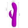 PRETTY LOVE - VIBRATEUR RECHARGEABLE RACHEL AVEC ONDES STIMULANTES VIOLET PRETTY LOVE C-TYPE