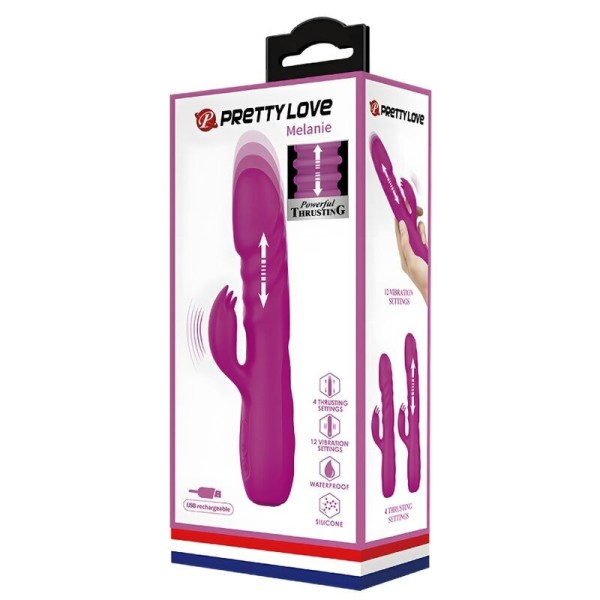 PRETTY LOVE - VIBRADOR RECARGABLE CONEJO MELANIE VIOLET PRETTY LO