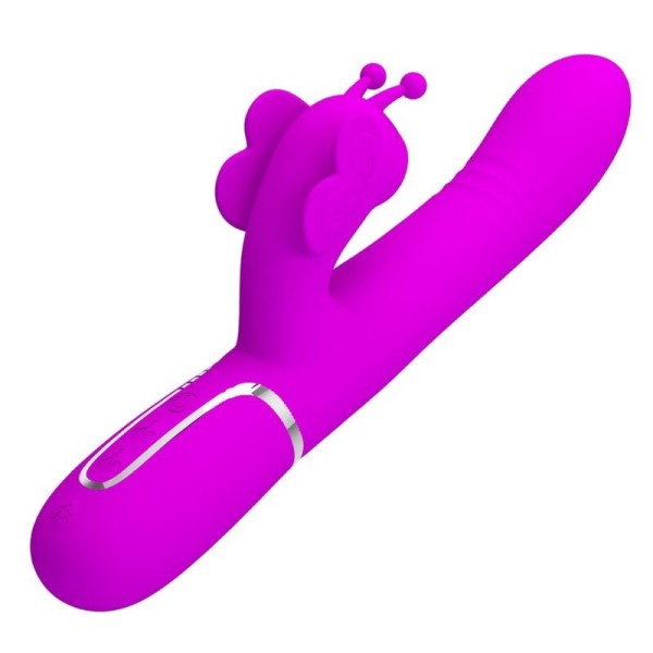 PRETTY LOVE - VIBRATEUR MULTIFONCTION LAPIN 4 EN 1 PAPILLON FUCHSIA PRETTY LOVE FLIRTATION