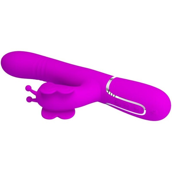 PRETTY LOVE - VIBRATEUR MULTIFONCTION LAPIN 4 EN 1 PAPILLON FUCHSIA PRETTY LOVE FLIRTATION