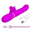PRETTY LOVE - VIBRATEUR MULTIFONCTION LAPIN 4 EN 1 PAPILLON FUCHSIA PRETTY LOVE FLIRTATION