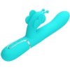 PRETTY LOVE - VIBRATEUR MULTIFONCTION LAPIN 4 EN 1 PAPILLON AQUA VERT PRETTY LOVE FLIRTATION