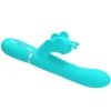 PRETTY LOVE - VIBRATEUR MULTIFONCTION LAPIN 4 EN 1 PAPILLON AQUA VERT PRETTY LOVE FLIRTATION