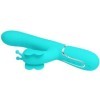 PRETTY LOVE - VIBRATEUR MULTIFONCTION LAPIN 4 EN 1 PAPILLON AQUA VERT PRETTY LOVE FLIRTATION