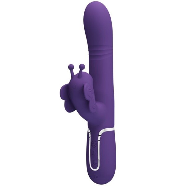 PRETTY LOVE - VIBRATEUR MULTIFONCTION LAPIN 4 EN 1 PAPILLON VIOLET PRETTY LOVE FLIRTATION