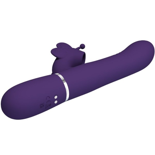 PRETTY LOVE - VIBRATEUR MULTIFONCTION LAPIN 4 EN 1 PAPILLON VIOLET PRETTY LOVE FLIRTATION
