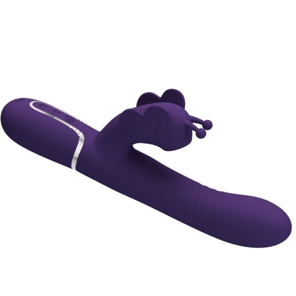 PRETTY LOVE - VIBRATEUR MULTIFONCTION LAPIN 4 EN 1 PAPILLON VIOLET PRETTY LOVE FLIRTATION