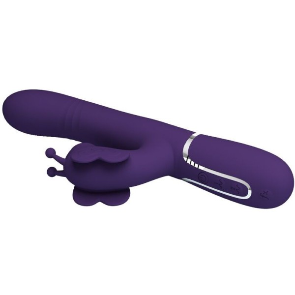 PRETTY LOVE - VIBRATEUR MULTIFONCTION LAPIN 4 EN 1 PAPILLON VIOLET PRETTY LOVE FLIRTATION
