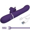 PRETTY LOVE - VIBRATEUR MULTIFONCTION LAPIN 4 EN 1 PAPILLON VIOLET PRETTY LOVE FLIRTATION