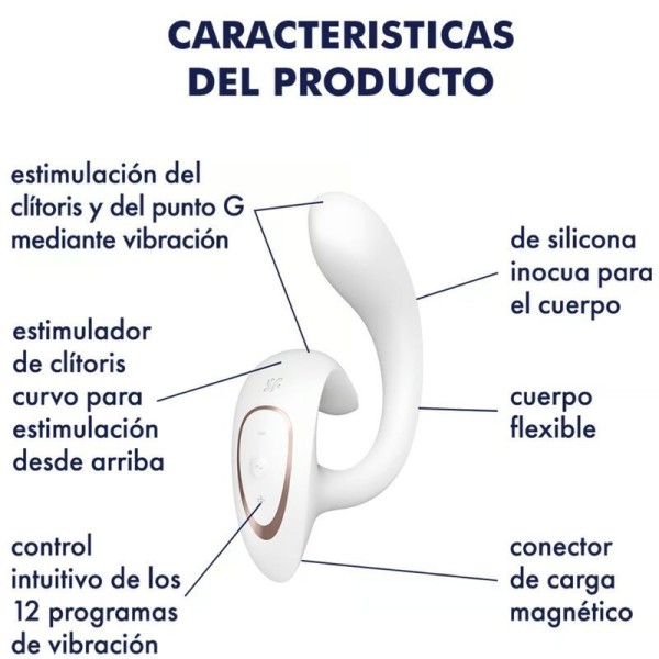 SATISFYER - G FOR GODDESS 1 VIBRADOR CONEJO BLANCO VIBRADOR SATIS