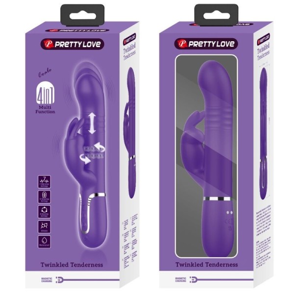 PRETTY LOVE - COALE VIBRATEUR RABBIT 4 EN 1 VIOLET PRETTY LOVE FLIRTATION