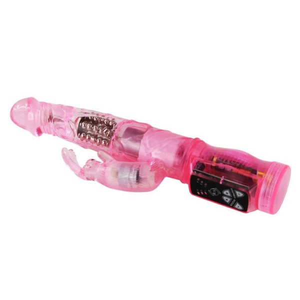BAILE - MINI ROTATEUR LAPIN ROSE AVEC SUPERSTIMULATEUR BAILE ROTATIONS