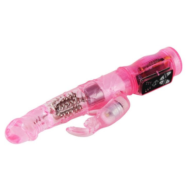 BAILE - MINI ROTATEUR LAPIN ROSE AVEC SUPERSTIMULATEUR BAILE ROTATIONS