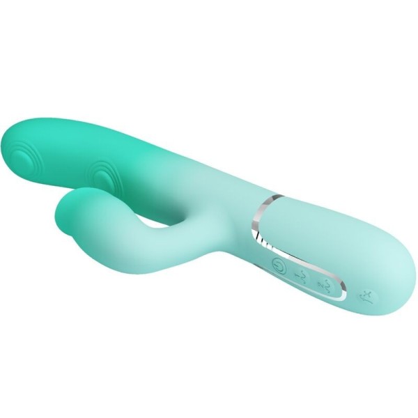 PRETTY LOVE - VIBRATEUR LAPIN MULTIFONCTION GIGI VERT AQUA PRETTY LOVE FLIRTATION