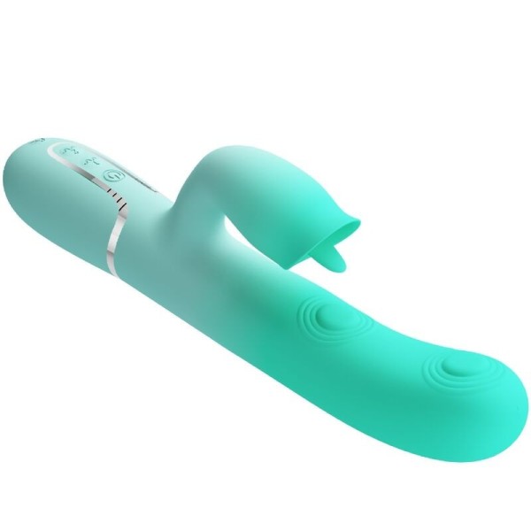 PRETTY LOVE - VIBRATEUR LAPIN MULTIFONCTION GIGI VERT AQUA PRETTY LOVE FLIRTATION