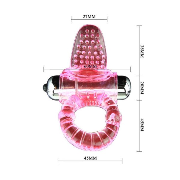 BAILE - ANILLO PENE VIBRADOR SWEET ABS ROSA 10 RITMOS BAILE PARA 