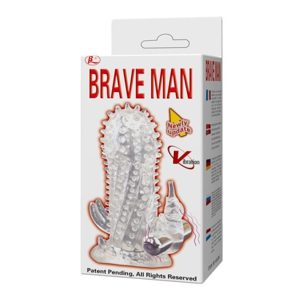 BAILE - BRAVE MAN COELHO VIBRADOR EXTENSÃO DE PÊNIS BAILE PARA ELE