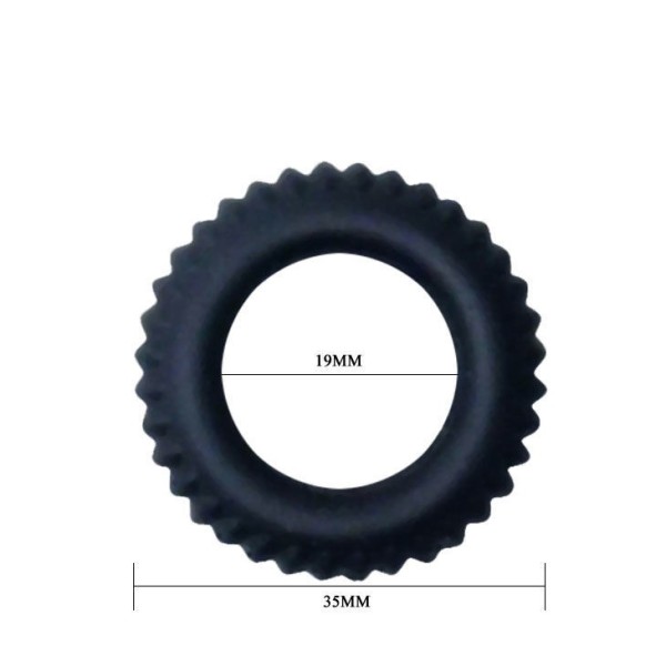 BAILE - COCKRING TITAN NEGRO 1.9 CM BAILE PARA ÉL