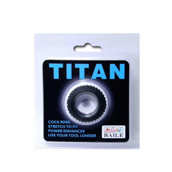 BAILE - COCKRING TITAN NOIR 1.9 CM BAILE FOR HIM