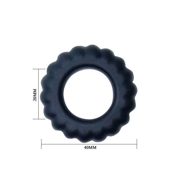 BAILE - COCKRING TITAN NEGRO 2 CM BAILE PARA ÉL