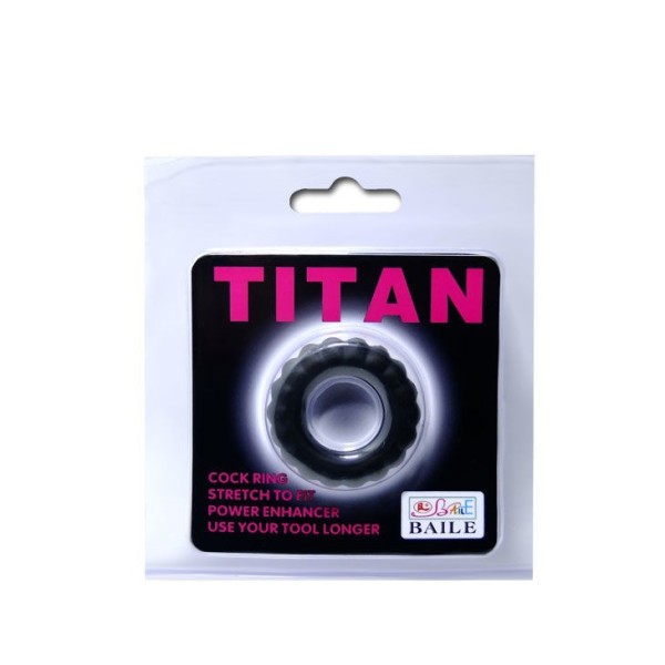 BAILE - COCKRING TITAN NEGRO 2 CM BAILE PARA ÉL