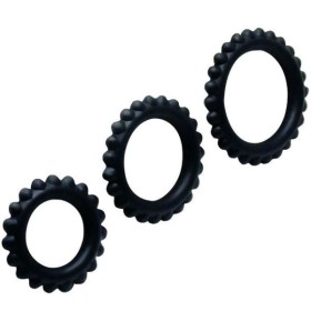 BAILE - TITAN SET 3 PCS ANILLO PARA EL PENE NEGRO 2.8 + 2.4 + 1.9