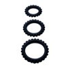 BAILE - TITAN SET 3 PCS COCK RING NOIR 2.8 + 2.4 + 1.9 CM BAILE FOR HIM