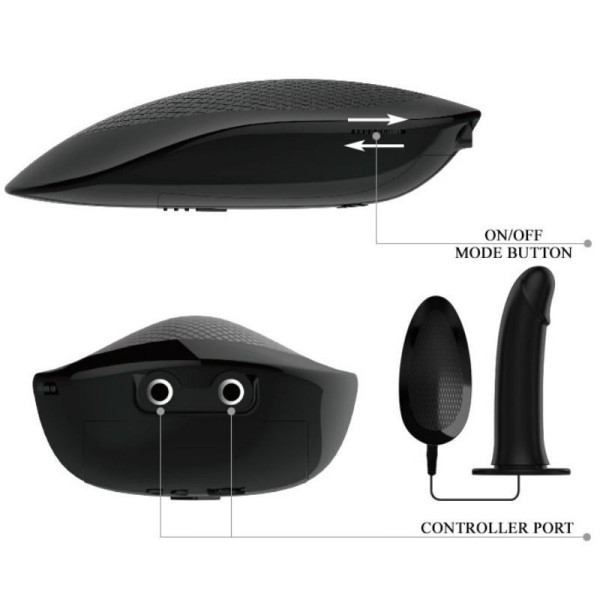 PRETTY LOVE - VITO STRAP ON AVEC GODE CREUX ET VIBRATION 17.3 CM PRETTY LOVE MALE