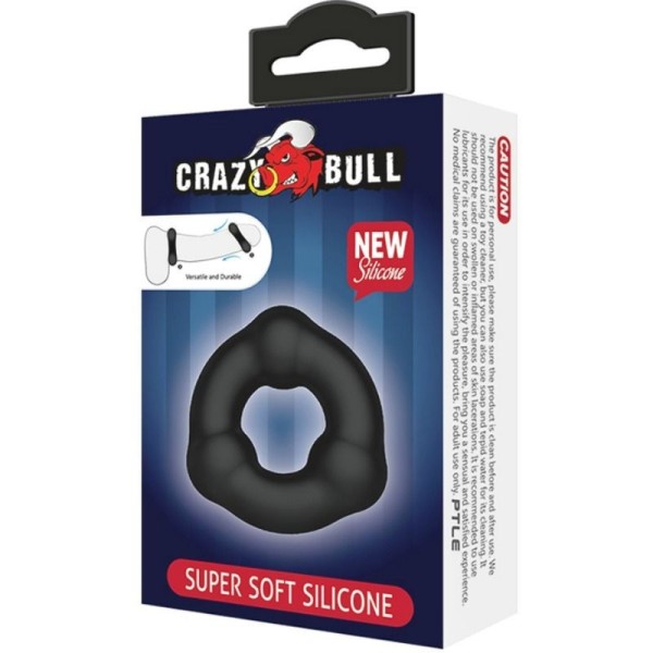 CRAZY BULL - BAGUE EN SILICONE SUPER DOUX AVEC NODULES CRAZY BULL